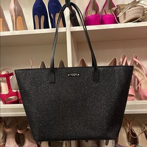Kate Spade Glitter Black Tote